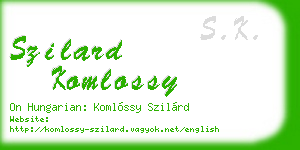 szilard komlossy business card